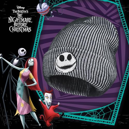 Image of Disney Nightmare Before Christmas Jack Skellington Cuffed Beanie Hat