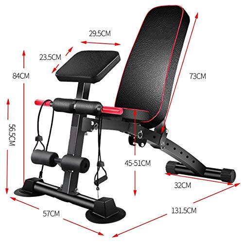 BATOWE Weight Bench Adjustable Weight Bench-Utility Gym Bench for Full Body Workout, Multi-Purpose Foldable Incline Decline Benchs Weight Bench Adjustable