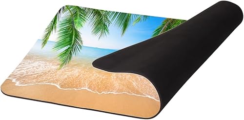 Miniatura 6 de Alfombra de baño, absorbente y antideslizante para suelo de bañera y ducha, impresión de goma duradera, 17 x 24 pulgadas, playa tropical, verano,