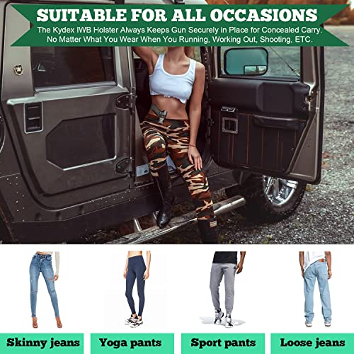 Glock 26/27/33 Holster, Iwb Carbon Fiber Kydex Holster Fit: Glock 26 Gen (3-5) & Glock 27/33 Gen (3-4) Pistol, Inside Waistband Concealed Carry Holster, Adj. Cant & Posi-Click Retention, Right Hand #TOP6