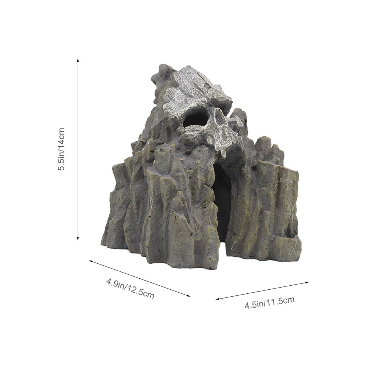 Decorazione per Acquario a Forma di Teschio in Resina, Decorativo Stabile e Gamberetti, per Acquari e Serbatoi