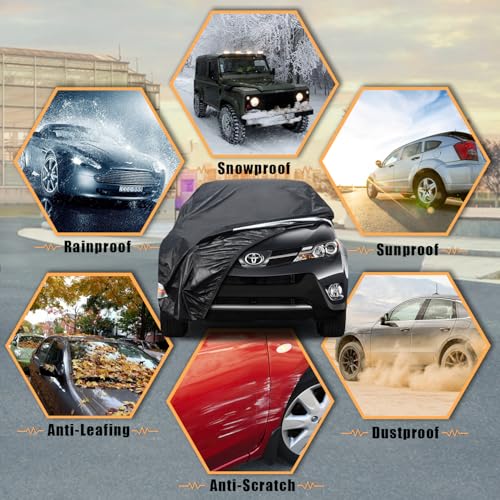 Image of Toyota Car Cover Custom Fit for Toyota RAV4 /RAV4 Prime, Waterproof Car Cover for Automobiles All Weather, Lightweight Full Exterior Cover Outdoor Sun Rain Dust Snow Wind Protection.