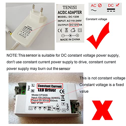 STBTECH 12V LED Touch Dimmer Switch,5-24V DC Touch Light Switch Sensor Stepless Dimming for LED Strip Has Blue Ready Light - Image 4
