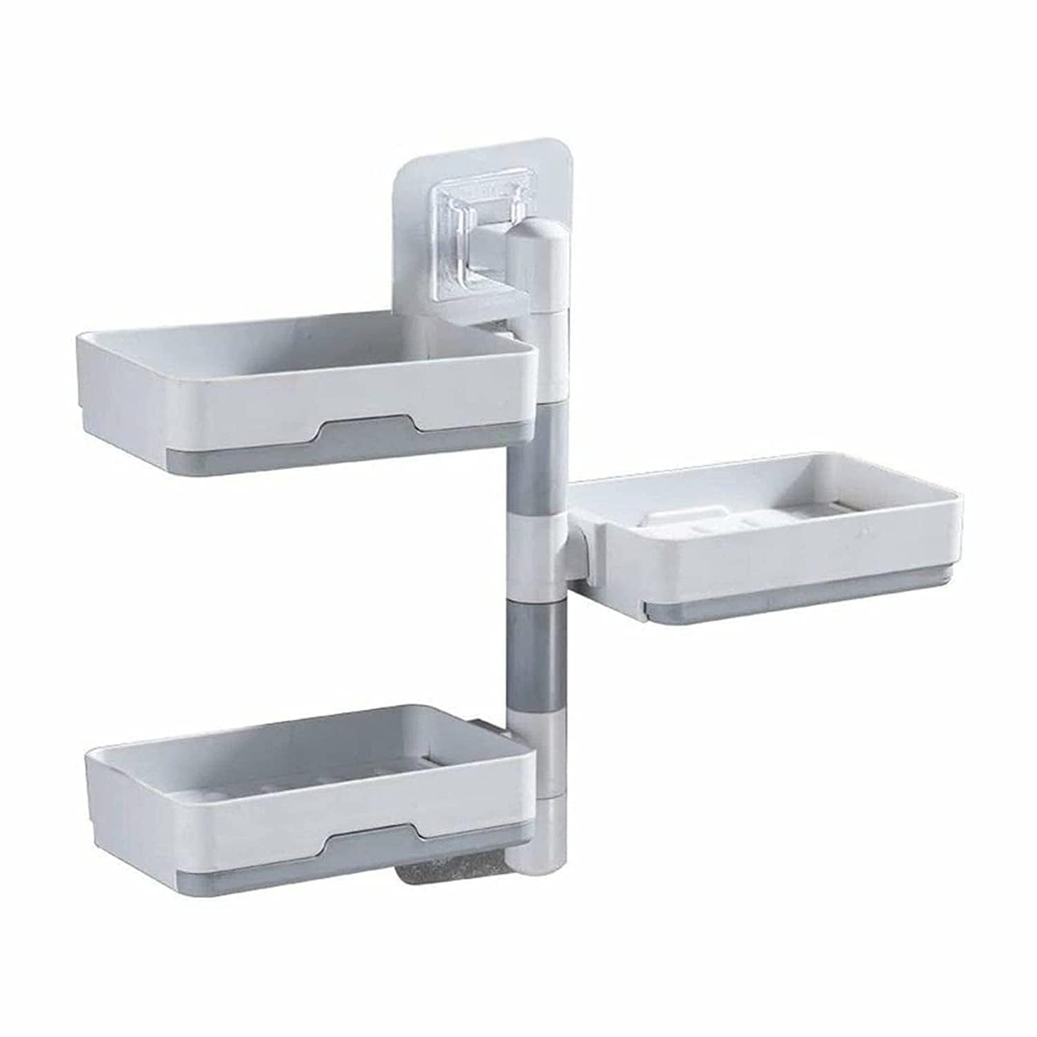 Brandshoppy Super Powerful Self-Adhesive 3 Layer Soap Dish Holder for Bathroom Shower and Kitchen Wall Mounted Rotatable Soap Holder Saver Box Storage (3 Layer soap Dish) (B0C7LM42Q7) Amazon Price History, Amazon Price Tracker