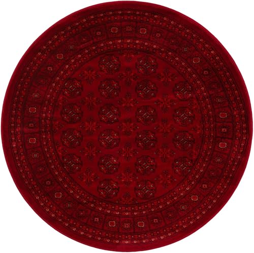 Tapete Redondo Rojo Mediano de Colección Bokhara miniatura 3