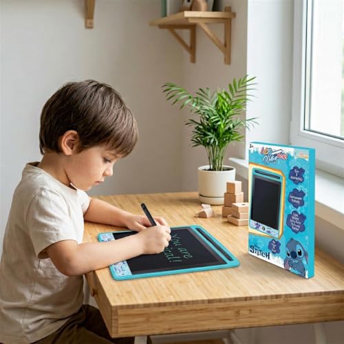 Image of Stitch Theme LCD Writing Tablet for Kids, 8.5 Inch Electronic Drawing Pad & Magic Slate, Portable Rewritable Doodle Board,Educational Birthday Return Gift for Boys & Girls 3-9 Years, Blue