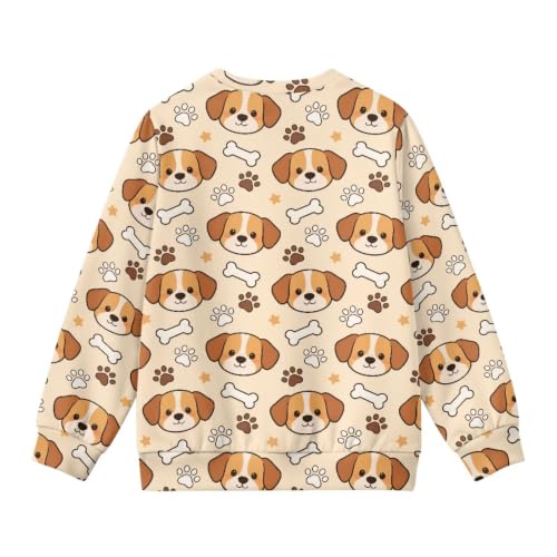 Image of Girls Cardigans Sweater Long Sleeve Crew Neck Button Down Sweaters School Outerwear for Kids Fall Winter Tops