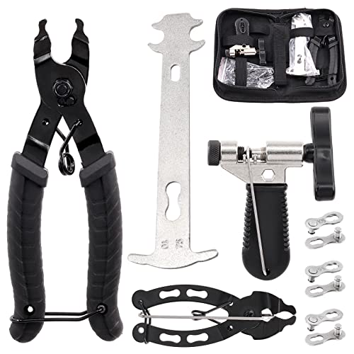 Swpeet 11Pcs Bike Chain Repair Tool Assortment Kit, Including Bike Chain Plier, Bicycle Chain Master Link Pliers