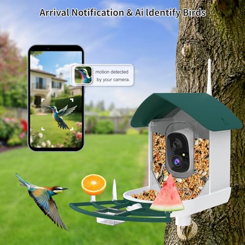 Image of Fazoxo Bird Feeder with Camera,Birds House Camera,Solar Powered,AI Bird ID