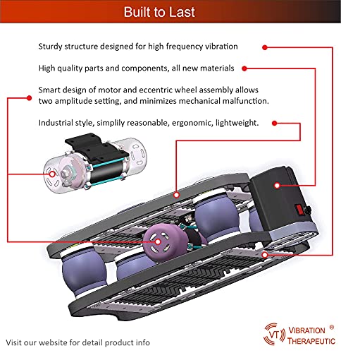 Vt003F Vibration Platform Machine - High Frequency / Low Amplitude | Enhance Muscle/Bone/Nerve Exercises | Improve Peripheral Circulation With Skeletal Muscle Pump Effect | Versatile-Robust-Durable #TOP2