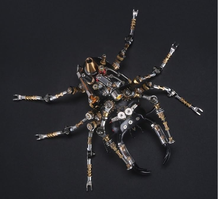 Puzzle metalowe 3D dla dorosłych, zestaw mechaniczny metalowy żuczek, zabawny zestaw do samodzielnego montażu łamigłówka metalowy zestaw, kreatywna dekoracja dla dorosłych prezenty 406 szt.