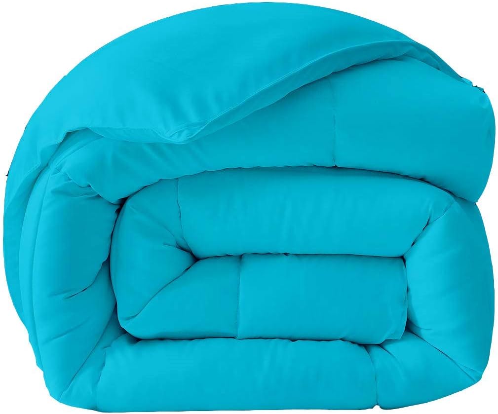 1-Piece Cotton Egytian Hotel Quality Comforter, 1000-Thread Count for 600-GSM Comforter(64x88) Inch,Twin Size, Turquoise Blue