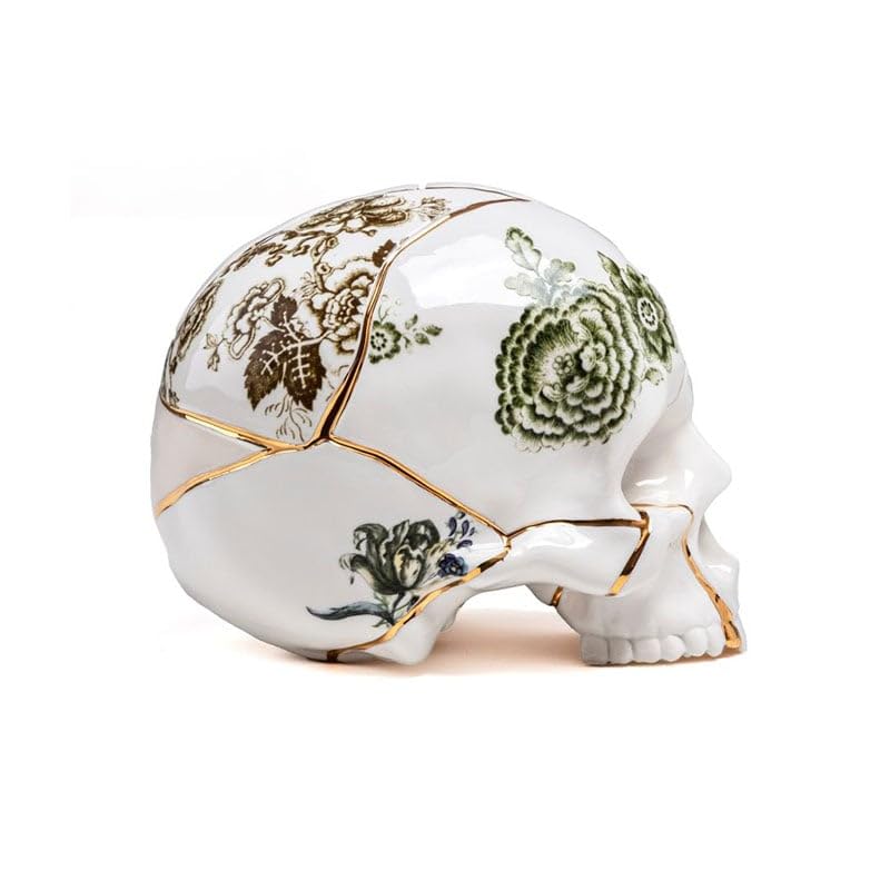SELETTI TESCHIO PORCELLANA KINTSUGI SKULL 09944