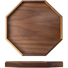 Breakfast Tray Wooden Tray Octagon Rustic Coffee Table Tray Butler Serving Tray for Coffee Table Eating and Food Drink Serving 11inch Serving Tray