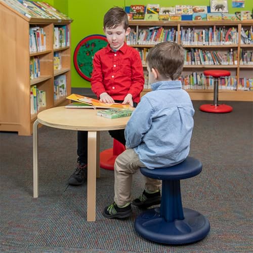 Image of Kore Pre-Teen Wobble Stool, Flexible Seating, Ages 10-11, 18.7in, Pale Blue | Wiggle chair for classroom and home boosts focus, improves posture, and provides an energy outlet; anti-tip base; Made in USA