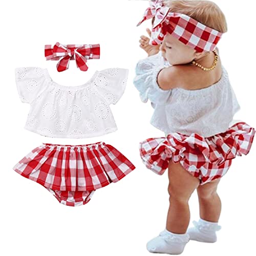 LXXIASHI 3PCS Baby Girl Summer Outfits Set