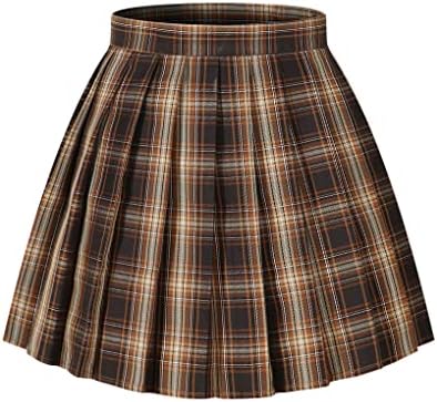 Women's Short Pleated Plaid Mini Skirt Sexy Party Fancy UpCostume...