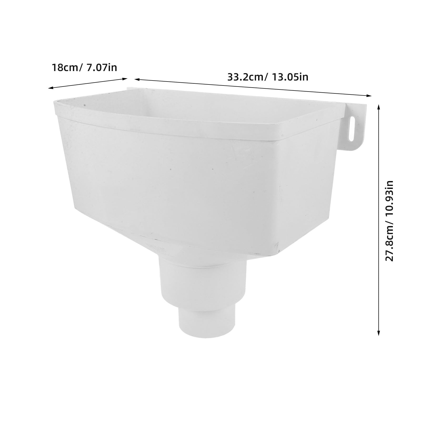Alipis Conector de Bajante de Pvc white para Canalón de Agua de Lluvia, Accesorio que Mejora el Flujo y Rendimiento del Sistema Pluvial Exterior
