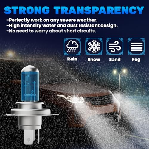 Image of Halogen Headlights Fit for CRV CR-V 2007-2014 Headlight Bulbs,9003 /H4 /HB2 High /Low Beam + h11 Fog Light Bright Light Combo,Plug And Play,Pack of 4 (CRV 2007-2014)