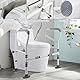 Aufstehhilfe Toilette für Senioren, Toilettensitzerhöher mit Höhenverstellbaren, Rutschfeste Toilettengestell Haltegriffe mit Großer Saugnapf, WC Aufstehhilfe für Senioren, Behinderten