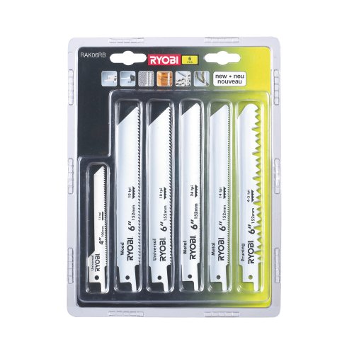 Preisvergleich Produktbild Ryobi RAK06RB Satz Stichsägeblätter, 6 Stück