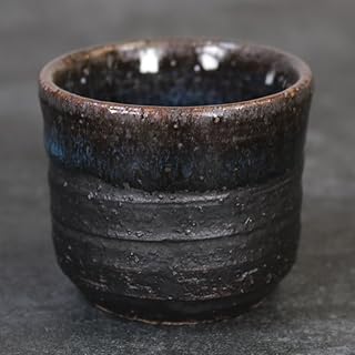 しがらき焼 ぐい呑み 50ml(満水時)お猪口 酒器 還暦祝い 父 おしゃれ和食器 日本製 徳利 おちょこ カップ 食器 お酒 焼酎 焼き物 深海ぐい呑み w418-13