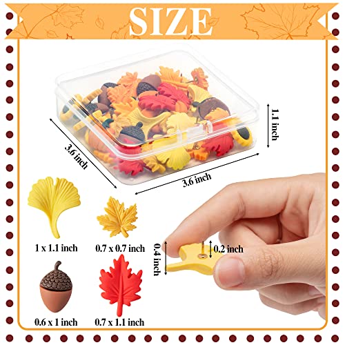H1Vojoxo 40Pcs Autumn Push Pins Decoration For Cork Board, Fall Decorative Thumb Tacks, Fall Leaves Push Pins For Bulletin Board, Sunflower Push Pins For Autumn, Pine Cones Push Pins For Fall #TOP1