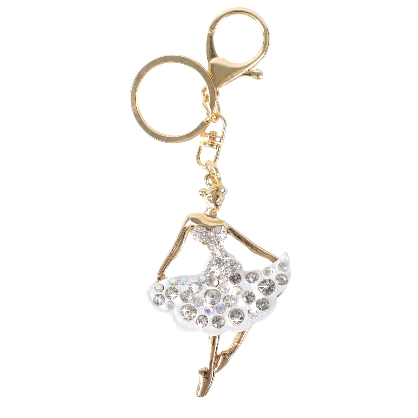 Mengchong castleKeychain - Key Decoration for Women,Rhinestone Crystal Gift to Friends Family,Sliver and Gold Alloy Keychain for Girls