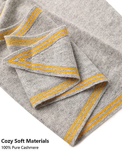 100% Cashmere Diamond-Shaped Small Neck Scarf, Super Soft Warm Knitted Neckerchief for Women Girls, Spring Autumn Versatile Triangle Scarf Short Knit Collar Scarves for All Seasons, Best Gift Gray4