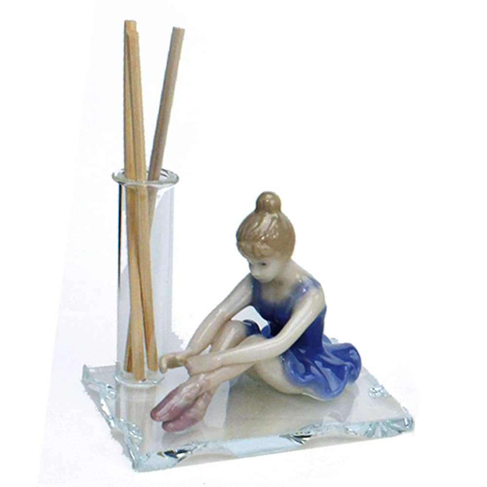DLM 33360 (Kit 12 Pezzi) Profumatore in Vetro e Porcellana Ballerina Dance Musica in Porcellana Battesimo Comunione Diffusore Profumo Ambienti bomboniera