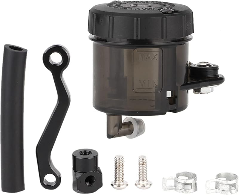 Acouto Kit de depósito de frenos Taza de aceite de motocicleta Universal Motocicleta ABS Depósito de líquido de frenos Embrague Cilindro maestro de freno Pieza de modificación de la taza de aceite
