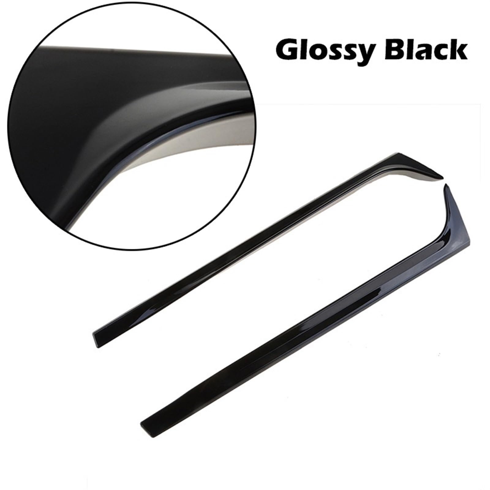 Premio Lunotto posteriore Lato Spoiler Pinne Modanatura Trim Striscia per VW Poo Mk5 6R 6C 2009 2017 Auto Accessori Decorativi(Nero)