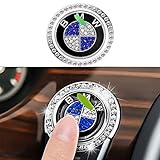 Bling Car Start to Stop Button Cover Accessories Crystal Rhinestone Push Start Button Ignition Protective Cover Women Girly Car Decoration Interior