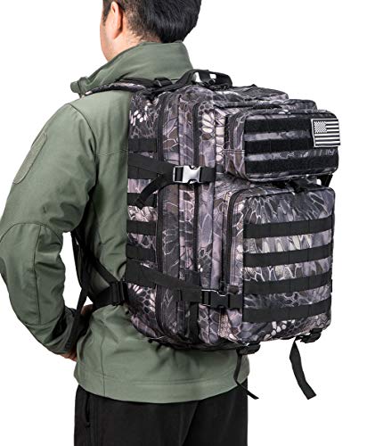 Image of QT&QY 45L Military Tactical Backpacks Molle Army Assault Pack 3 Day Bug Out Bag Hiking Treeking Rucksack