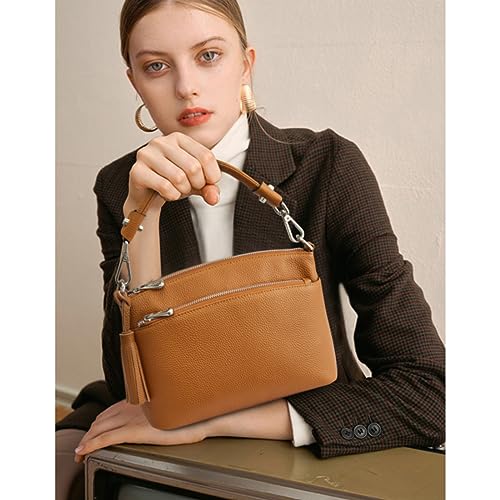 Bolso de cuero genuino para mujer S-ZONE miniatura 2