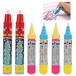 Water Doodle Pens Replacement Set for Kids - Pack of 6, Including 2 Large and 4 Small Drawing Pens, Compatible with All Water Doodle Mats, Non-Toxic, Safe for Toddlers and Children