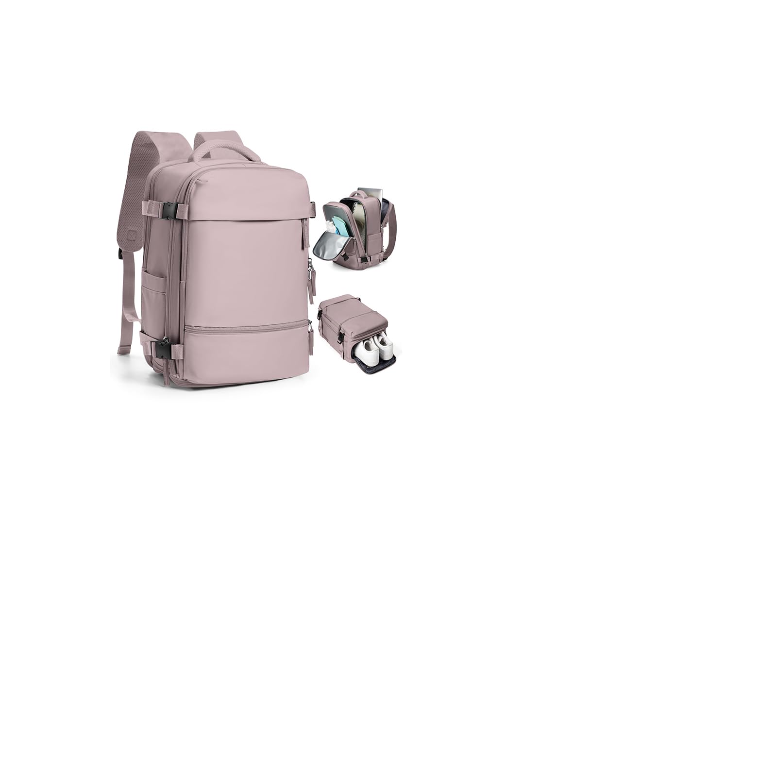 SZLX Vakuum Rucksack 40x30x20 Wizz air Handgepäck Rucksack 40x20x25 für Ryanair Vakuum Reiserucksack Flugzeug Easyjet Handgepäck 45x36x20 Laptop Rucksack 14 Zoll mit Schuhfach für Herren Damen