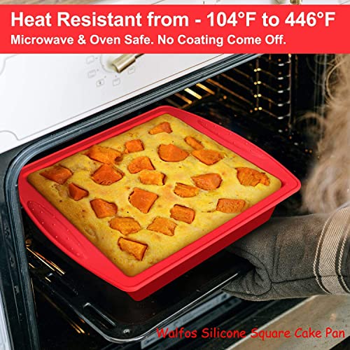 Molde de silicona para brownie molde cuadrado antiadherente lasaña pan 3