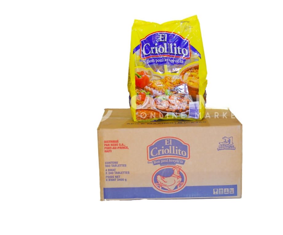El criollito chicken bouillons maggie cubes case of 4 bags.