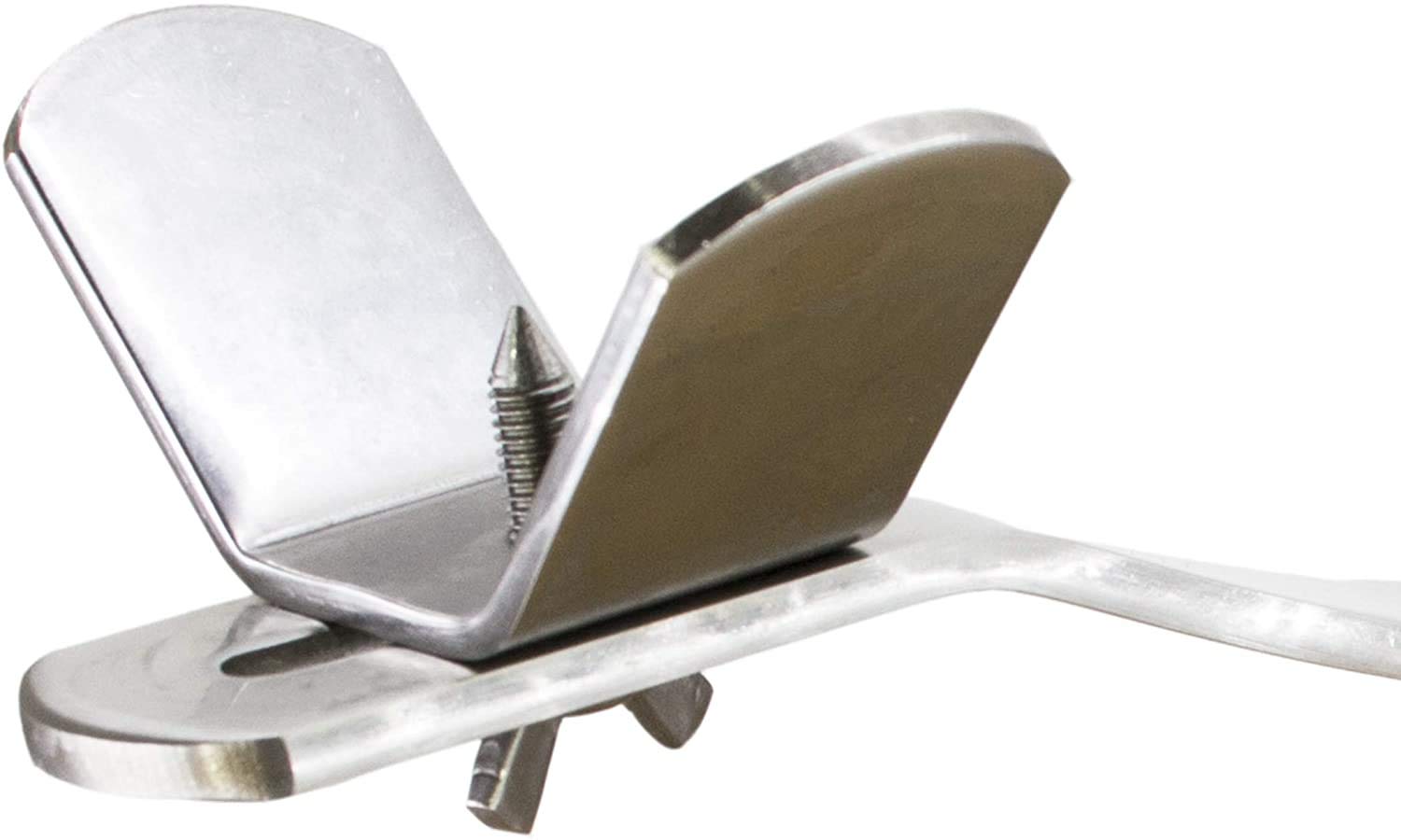 Flores Cortés 17928 Jamonero profesional O Soporte Jamonero, Plateado acero INOX con base de fibra NEGRA + set de CORTE CUCHILLO Y CHAIRA ARCOS NIZA + pinza + CUBRE JAMON LepantoHouse