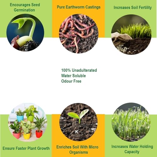 Image of Amazon Brand - Nalla Nutrient Rich Organic 10 Kgs Vermicompost Fertilizer Manure for All Plants & Vegetable Garden, Indoor & Outdoor, Home Gardening Export Quality (Vermicompost 10 Kgs)