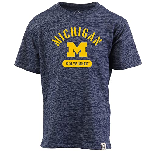 Wes and Willy NCAA Kids S/S Cloudy Yarn Tee Michigan Wolverines M Midnight