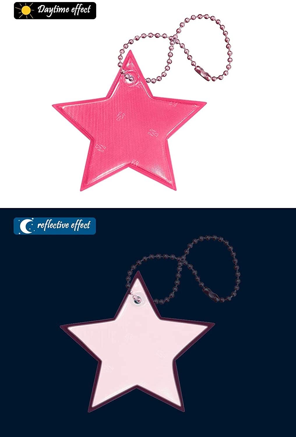 Set De 2 Réflecteurs Pendentifs Uxcell – Fluorescents Jaunes, Sécurité Visible