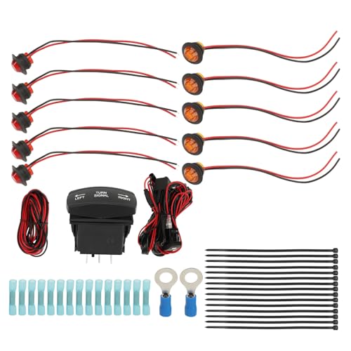 Señal de giro UTV impermeable con luces ámbar y rojas duraderas de 12V 6