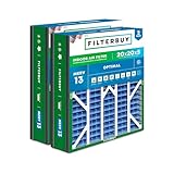 Filterbuy 20x20x5 Air Filter MERV 13 Optimal Smoke & Allergy...
