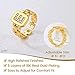 GoldChic E Ring, Letter Adjustable Rings 18K Gold Plated Initial Alphabet Open Ring with Cubic Zirconia Jewelry for Women, Rings for Women Letters