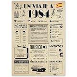 FestySpark Regalo 42 Cumpleaños Mujer - Regalos Originales 42 años Hombre - Tarjeta 42 сumpleaños Mujer - Decoracion 42 сumpleaños Hombre - Un Viaje a 1984