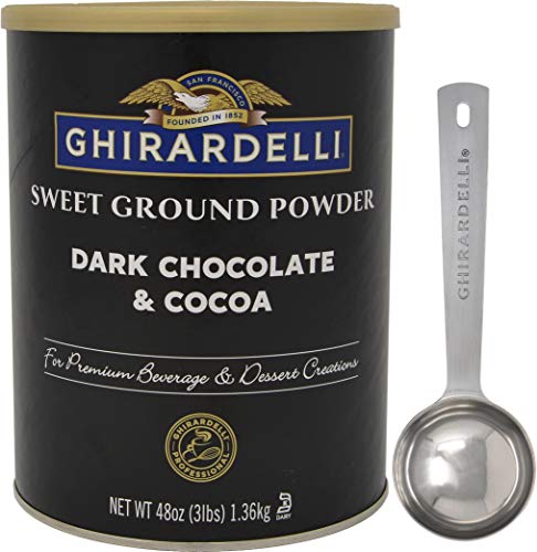 Ghirardelli Sweet Ground Dark Chocolate & Cocoa Powder, 3 Pound Can with Limited