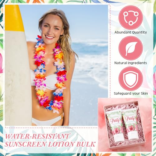 Image of 12 Pcs Mini Sunscreen Bulk for Summer Party Wedding SPF 30 Water Resistant Sunscreen Lotion Bulk 1oz Travel Size for Thank You Gifts Wedding Supplies (Hawaii)
