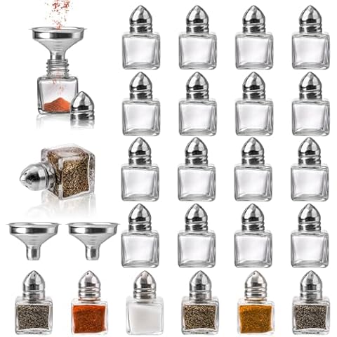 ZEAYEA Set of 24 Small Salt and Pepper Shakers Cover